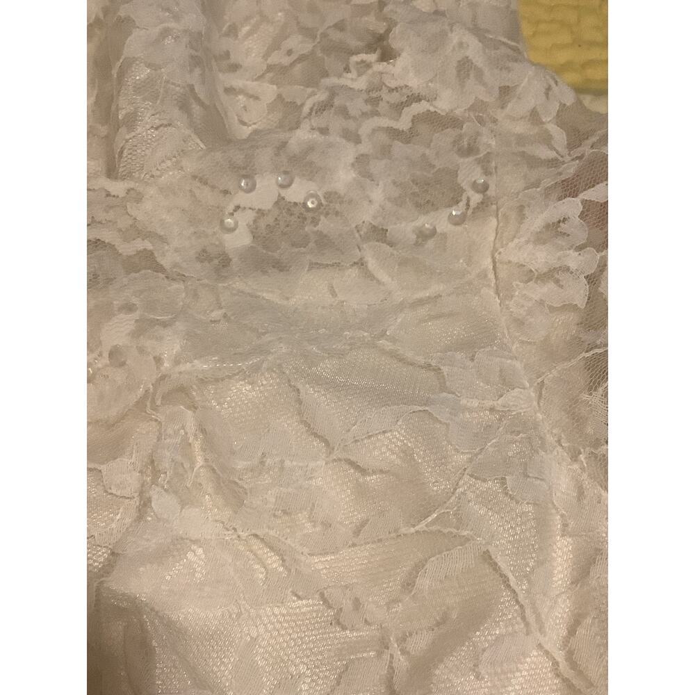 1950s lace wedding dress with overskirt couture wedding 6 See Measurements - Picture 5 of 10